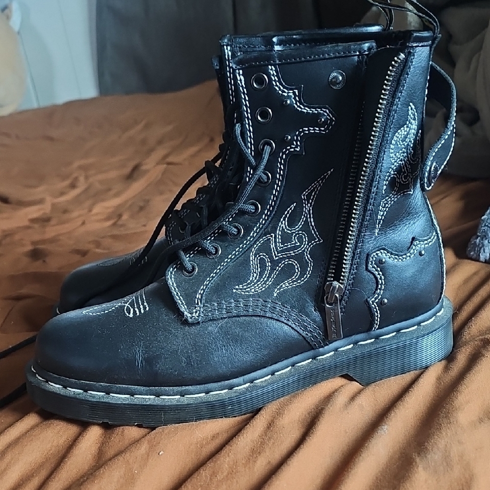 Doc Marten Gothic Americana Lace Up Leather Boots